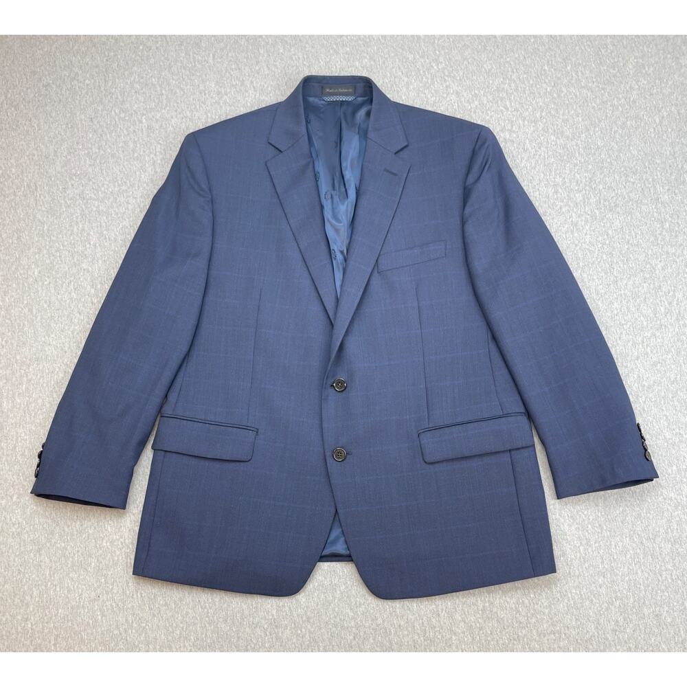 Lauren Ralph Lauren Suit Men 44R Blue Wool Blend Pants 36x32 Black Label - 2 Pcs - Picture 3 of 16